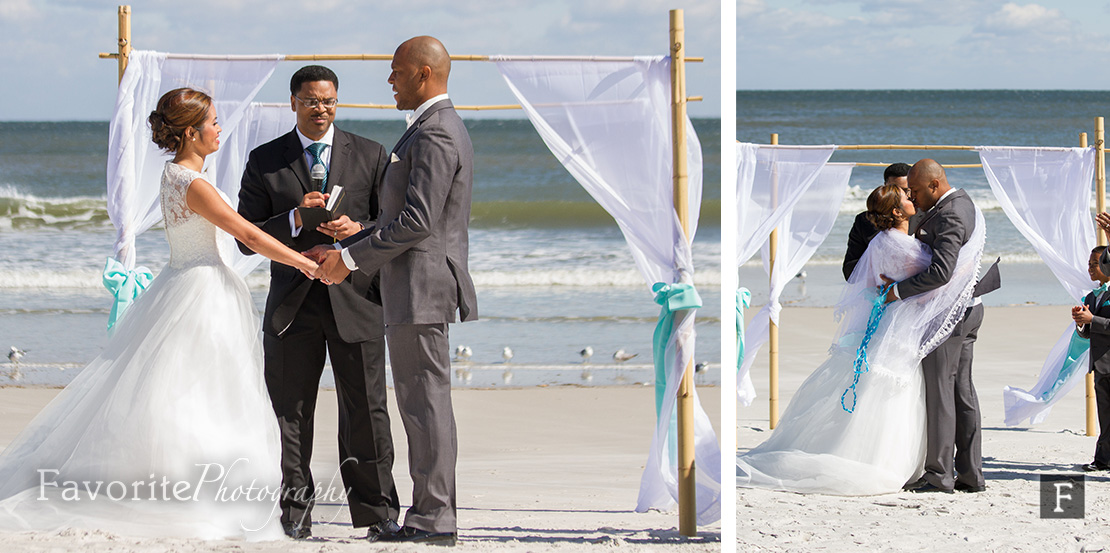 Beach Ceremony Wedding Photo
