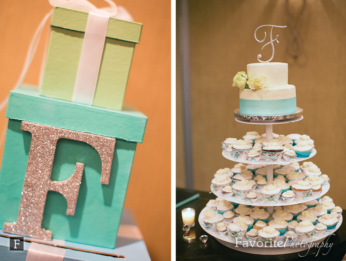 Gift Box and Wedding Cake Cupcake Tower Wedding Photo